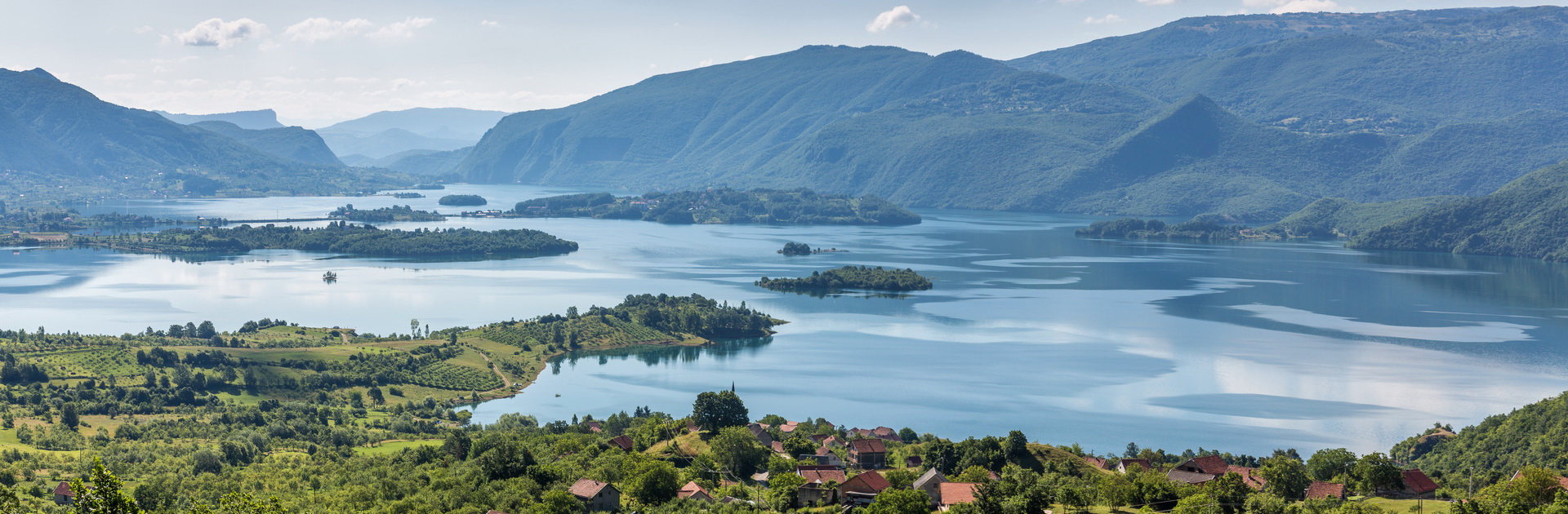 Panorama of Ramsko lake, Herzegovina-Neretva Canton, Bosnia and Herzegovina